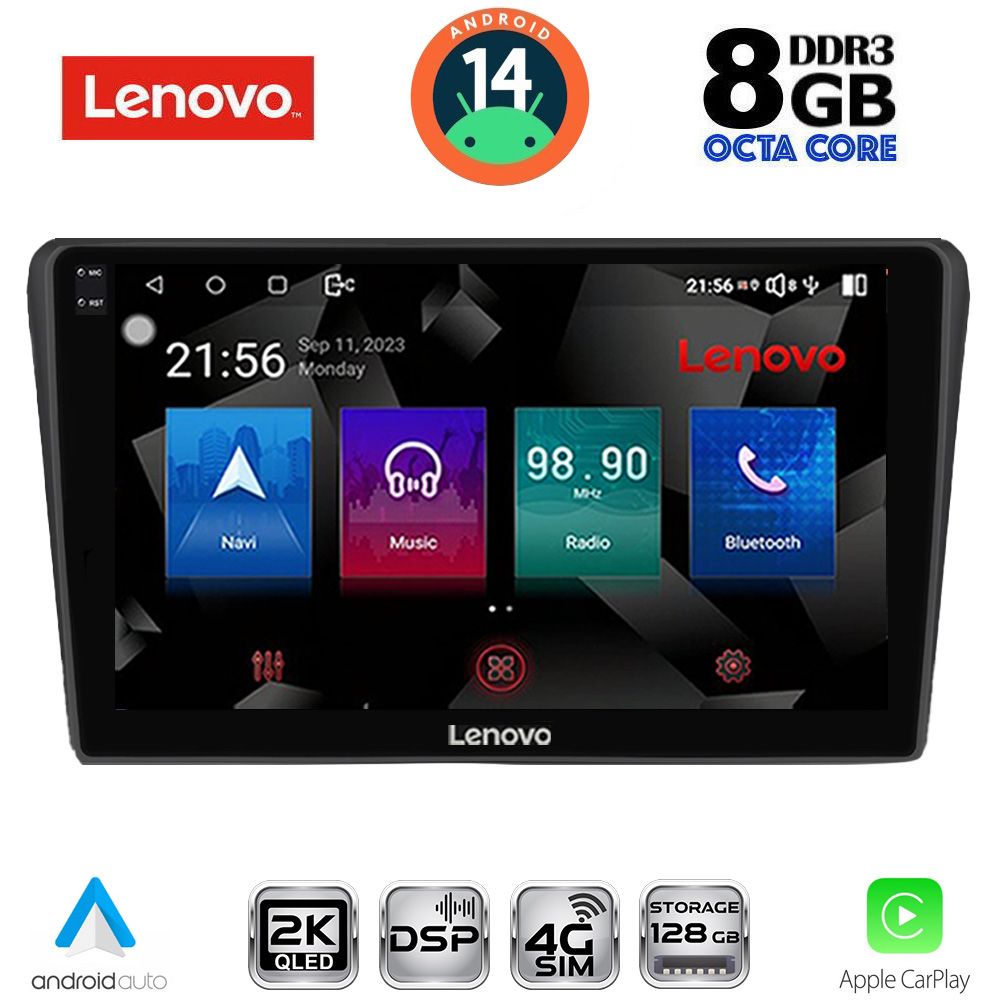 Βλησαρούλης Car Center - LENOVO SSW 10704BL_CPA (9inc) MULTIMEDIA TABLET for TOYOTA AVENSIS (T25) mod. 2003-2009 (BLACK)
