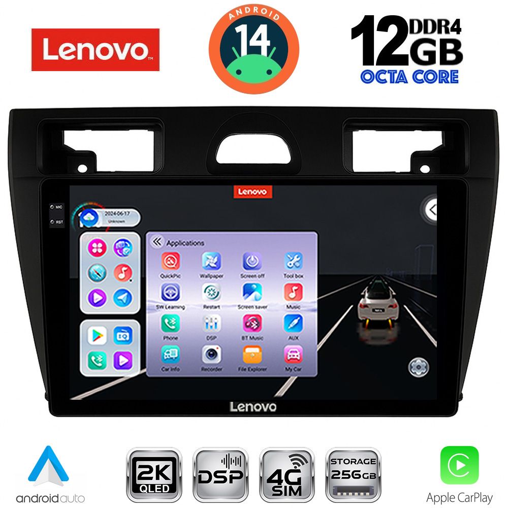 Βλησαρούλης Car Center - LENOVO SSZ 12153BL_CPA (9inc) MULTIMEDIA TABLET for FORD FIESTA mod. 2005-2008 (BLACK)