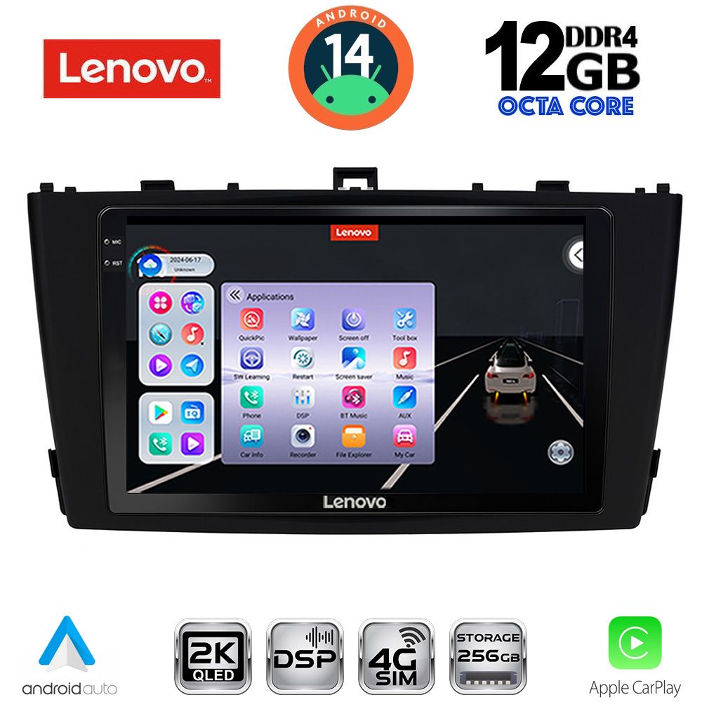Βλησαρούλης Car Center - LENOVO SSZ 12705BL_CPA (9inc) MULTIMEDIA TABLET for TOYOTA AVENSIS (T27) mod. 2009-2015 (BLACK)