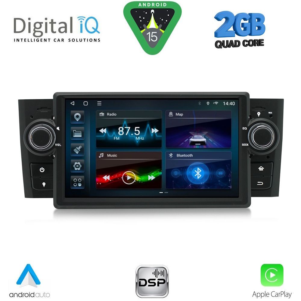 Βλησαρούλης Car Center - DIGITAL IQ BLD 263_CPA (7" DECK) MULTIMEDIA SYSTEM for GRANDE PUNTO mod. 2005-2012