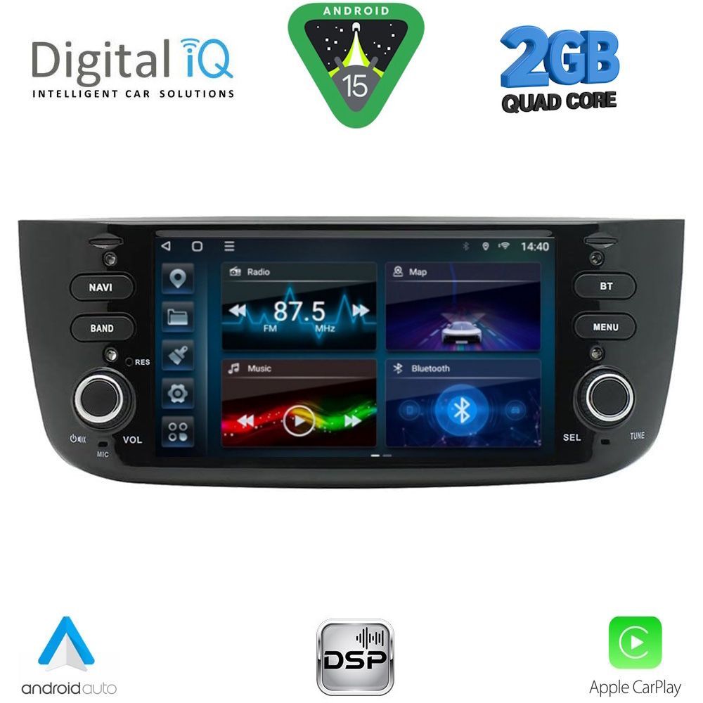 Βλησαρούλης Car Center - DIGITAL IQ BLM 764_CPA (7" DECK) MULTIMEDIA OEM for FIAT GRANDE PUNTO mod. 2012> – EVO mod. 2009>