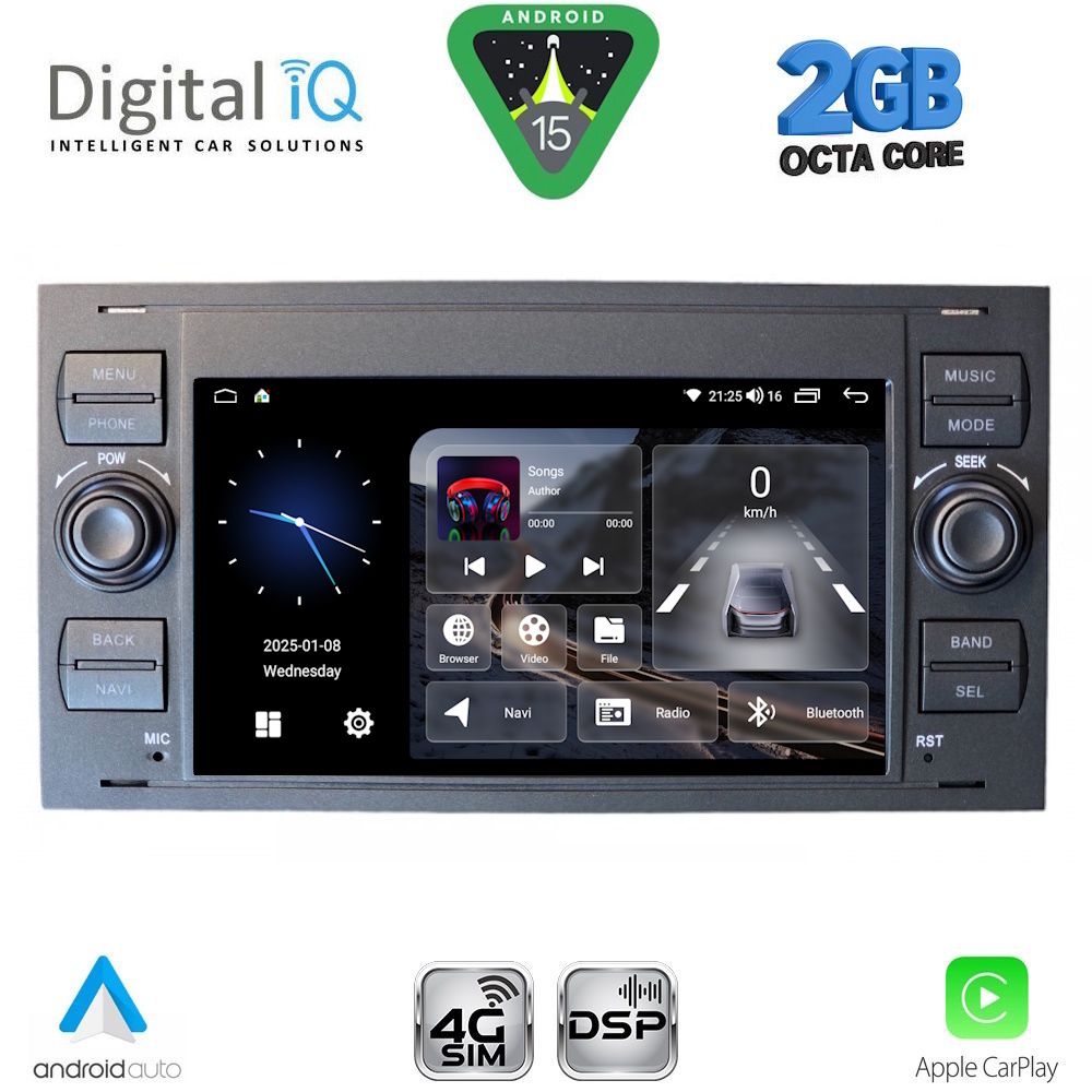 Βλησαρούλης Car Center - DIGITAL IQ BLF 302B_CPA (7" DECK) MULTIMEDIA SYSTEM for FORD mod. 2004-2008