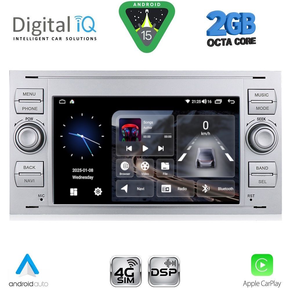 Βλησαρούλης Car Center - DIGITAL IQ BLF 302S_CPA (7" DECK) MULTIMEDIA SYSTEM for FORD mod. 2004-2008