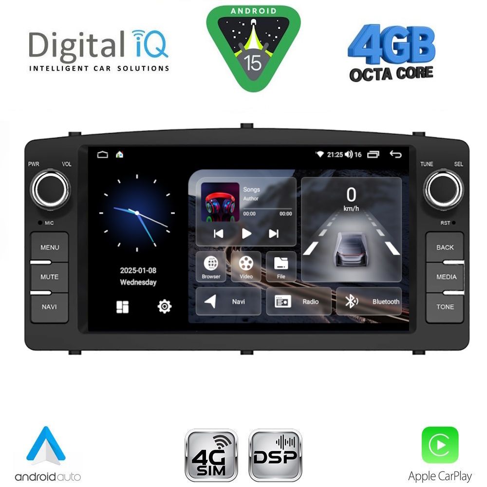 Βλησαρούλης Car Center - DIGITAL IQ BLF 310_CPA (7" DECK) MULTIMEDIA OEM for TOYOTA COROLLA mod. 2000-2006