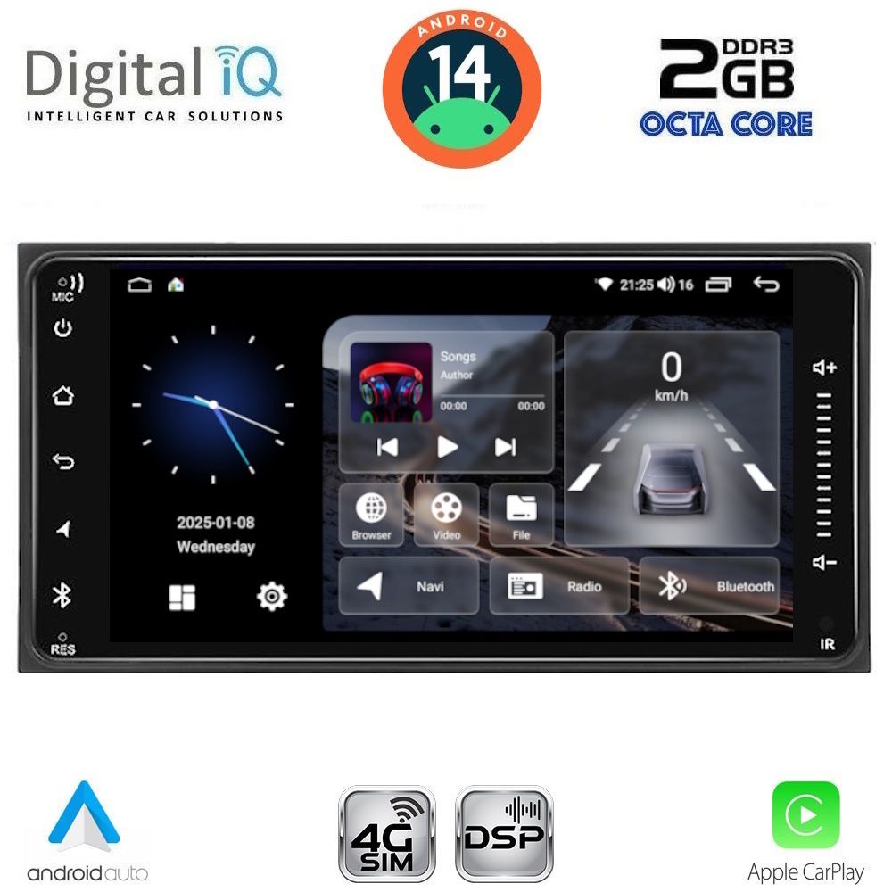 Βλησαρούλης Car Center - DIGITAL IQ BLF 362_CPA (6.5” DECK) MULTIMEDIA SYSTEM for TOYOTA ALL (200mm)