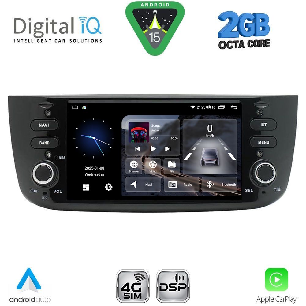 Βλησαρούλης Car Center - DIGITAL IQ BLF 364_CPA (6.1" DECK) MULTIMEDIA SYSTEM for FIAT GRANDE PUNTO mod. 2012> – EVO mod. 2009>