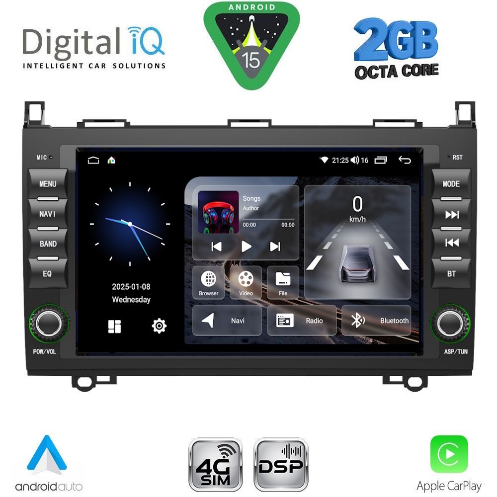 Βλησαρούλης Car Center - DIGITAL IQ BLF 368_CPA (8" DECK) MULTIMEDIA OEM for MERCEDES A – B – SPRINTER – VITO – VIANO mod. 2004-2020