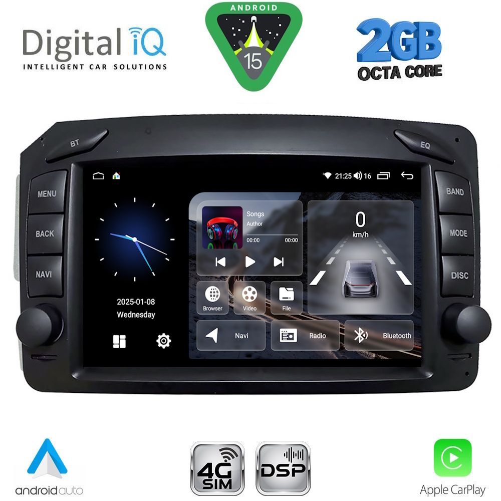 Βλησαρούλης Car Center - DIGITAL IQ BLF 371_CPA (7" DECK) MULTIMEDIA SYSTEM for MERCEDES C (W203) - CLK (W209) mod. 1999-2004