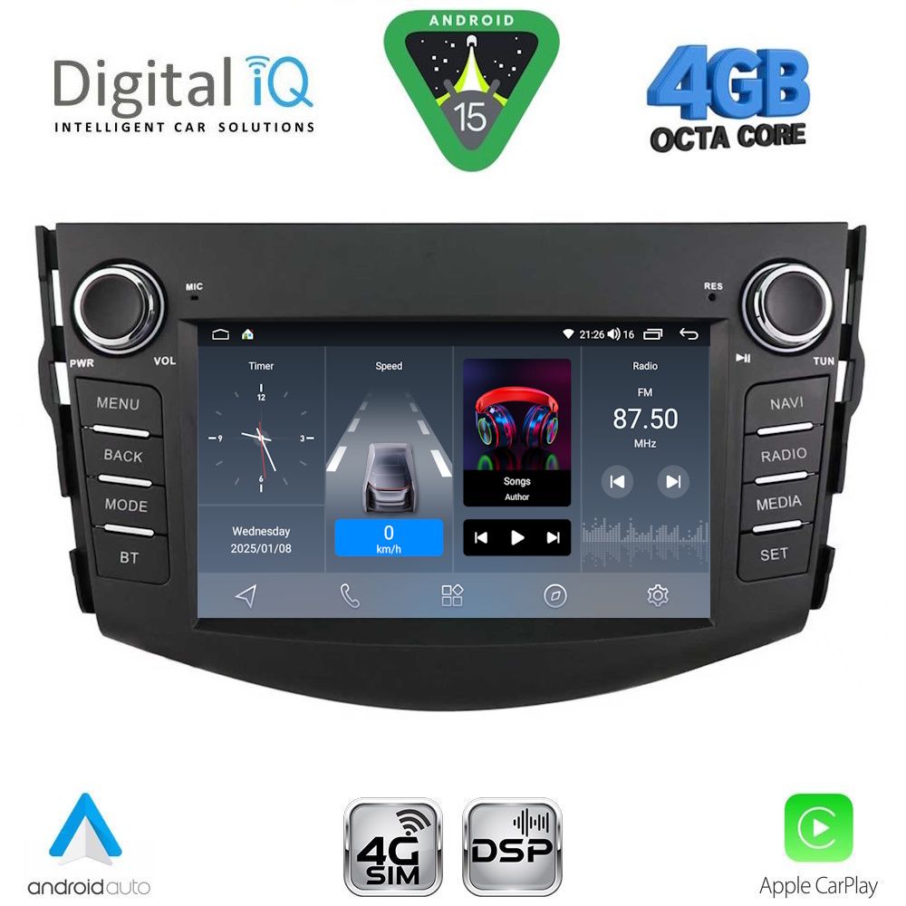 Βλησαρούλης Car Center - DIGITAL IQ BLF 317_CPA (7" DECK) MULTIMEDIA OEM for TOYOTA RAV 4 mod. 2006-2012