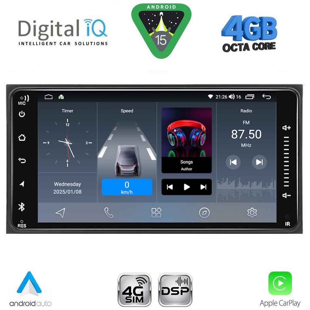 Βλησαρούλης Car Center - DIGITAL IQ BLG 462_CPA (6.5” DECK) MULTIMEDIA SYSTEM for TOYOTA ALL (200mm)