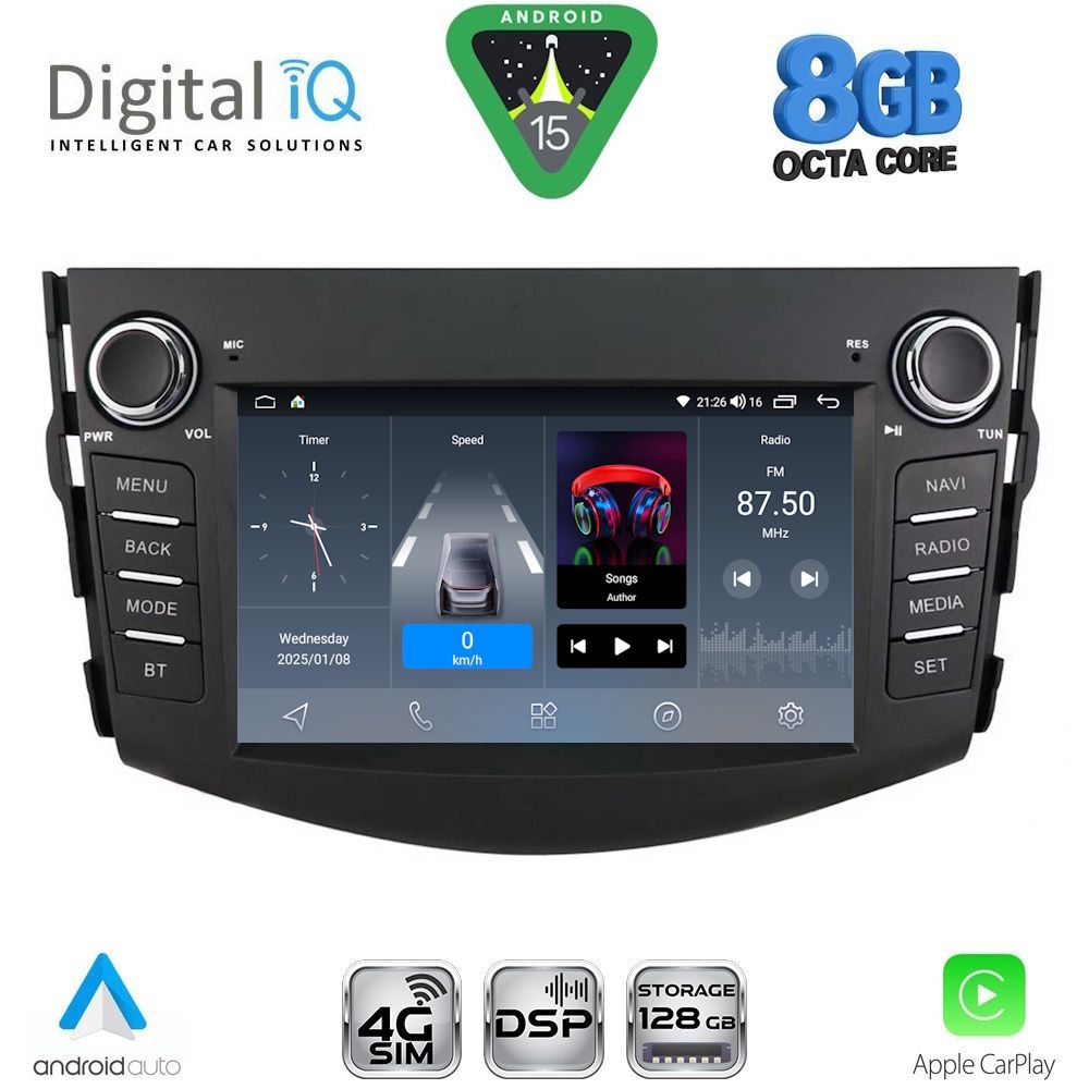 Βλησαρούλης Car Center - DIGITAL IQ BLF 317_CPA (7" DECK) MULTIMEDIA OEM for TOYOTA RAV 4 mod. 2006-2012