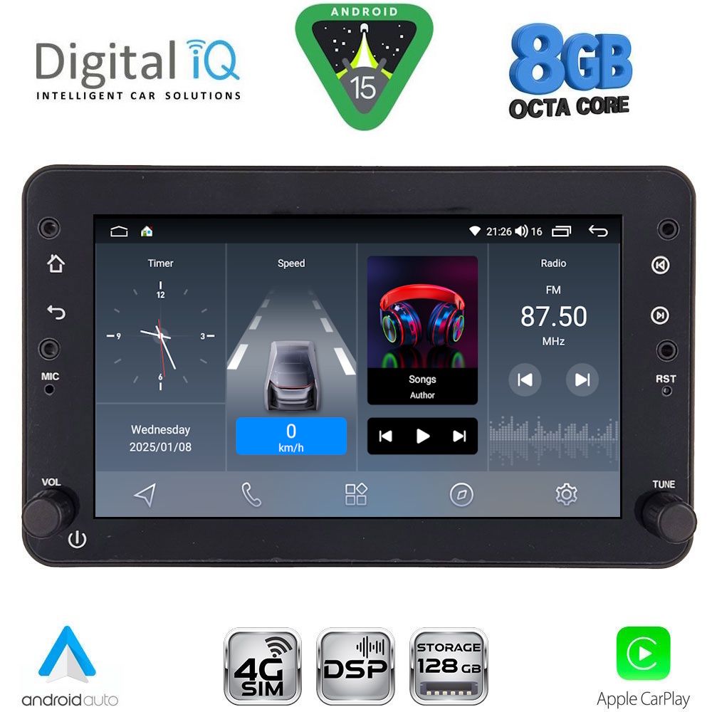 Βλησαρούλης Car Center - DIGITAL IQ BLM 759_CPA (7" DECK) MULTIMEDIA OEM for ALFA ROMEO 159 – SPIDER – BRERA mod. 2004-2012