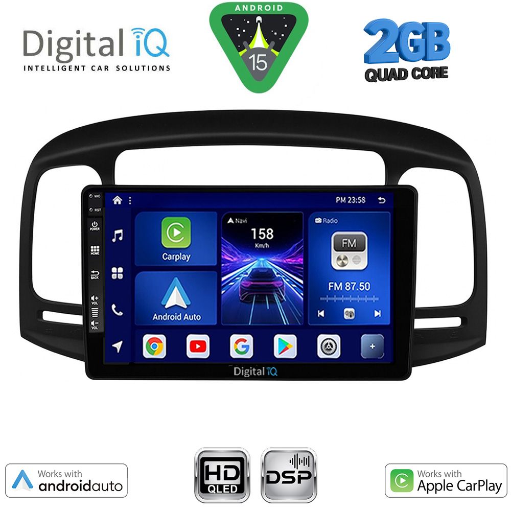 Βλησαρούλης Car Center - DIGITAL IQ BXC 3249BL_CPAA (9inc) MULTIMEDIA TABLET for HYUNDAI ACCENT mod. 2005-2012 (BLACK)