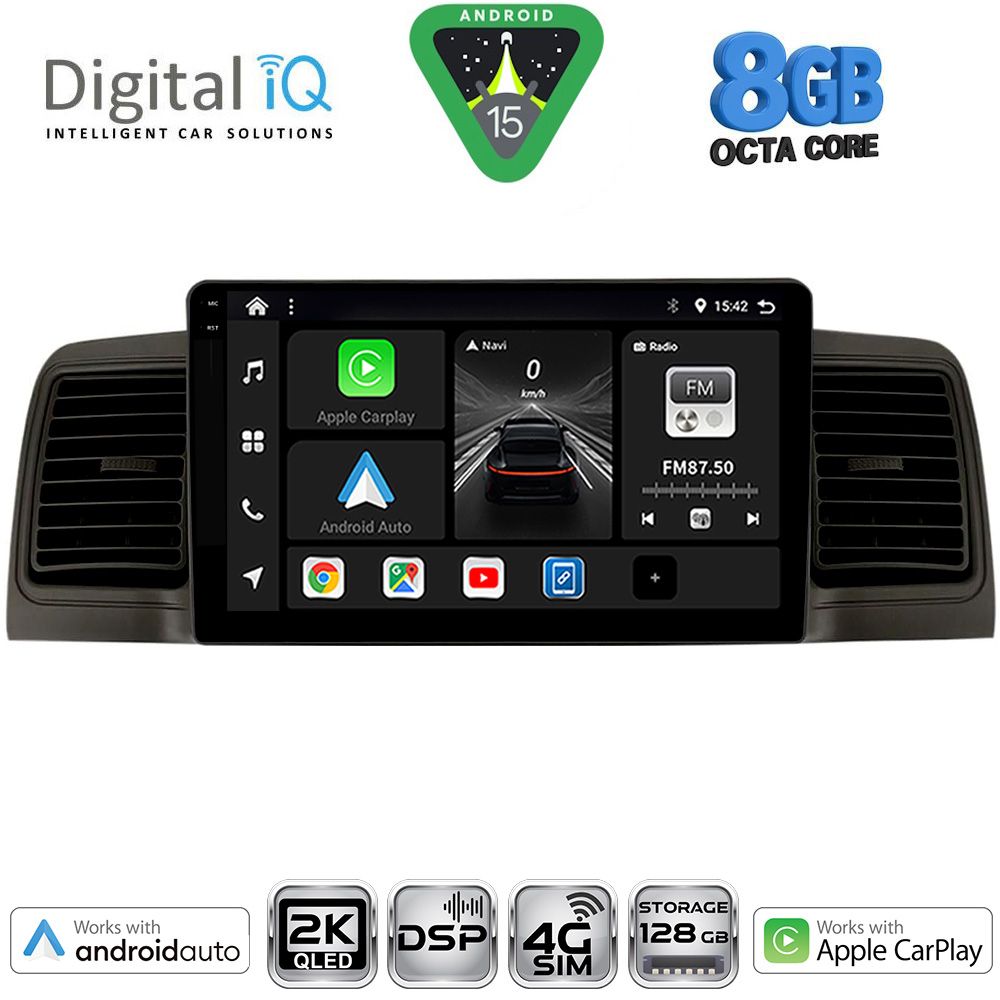 Βλησαρούλης Car Center - DIGITAL IQ BXF 11712BL_CPAA (9inc) MULTIMEDIA TABLET for TOYOTA COROLLA mod. 2001-2006 (BLACK)