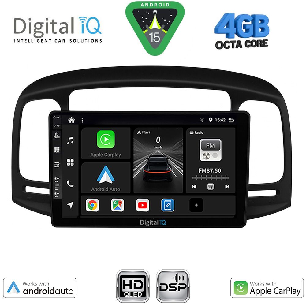 Βλησαρούλης Car Center - DIGITAL IQ BXF 6249BL_CPAA (9inc) MULTIMEDIA TABLET for HYUNDAI ACCENT mod. 2005-2012 (BLACK)