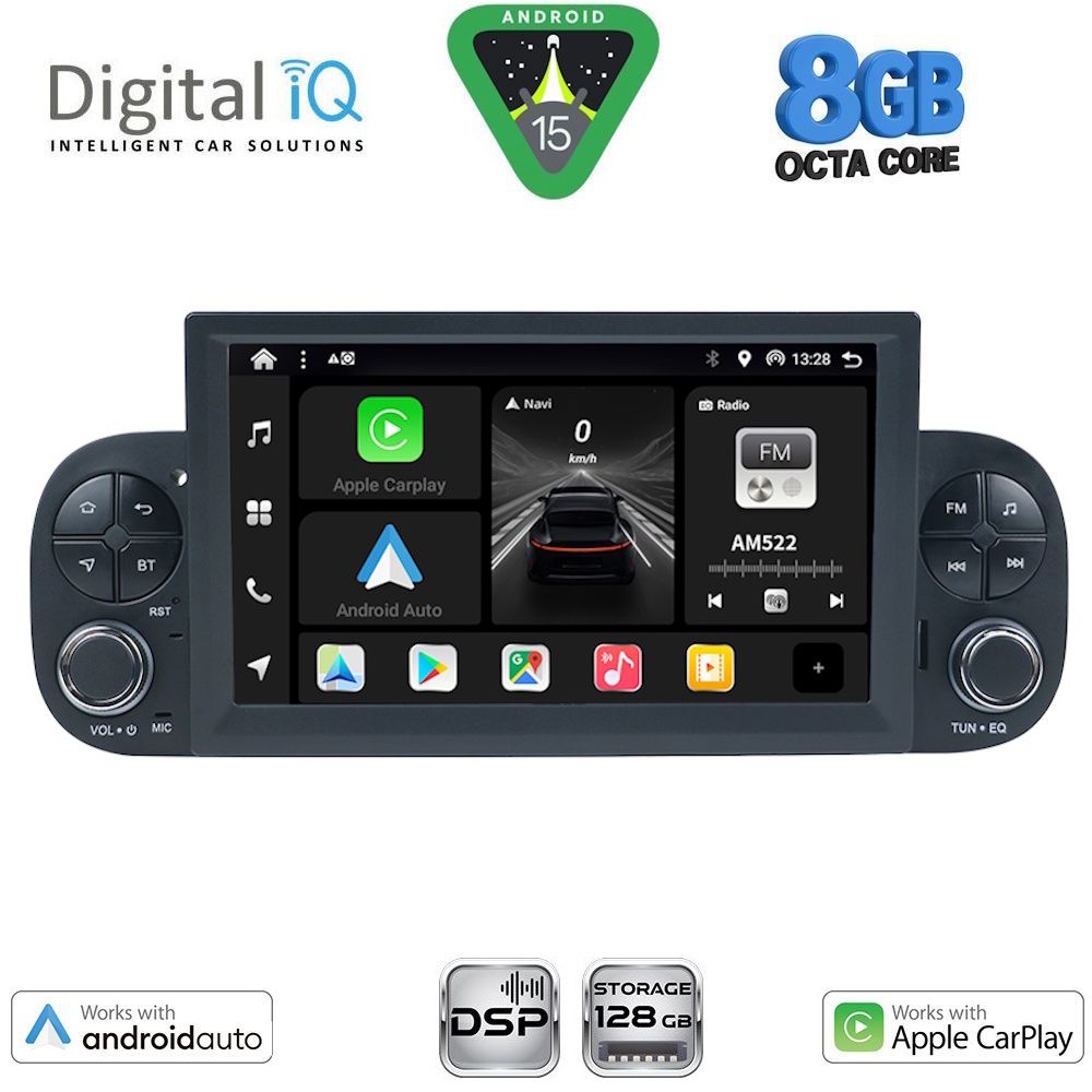 Βλησαρούλης Car Center - DIGITAL IQ BXF 722_CPAA (7" DECK) MULTIMEDIA SYSTEM for FIAT PANDA mod. 2012-2021