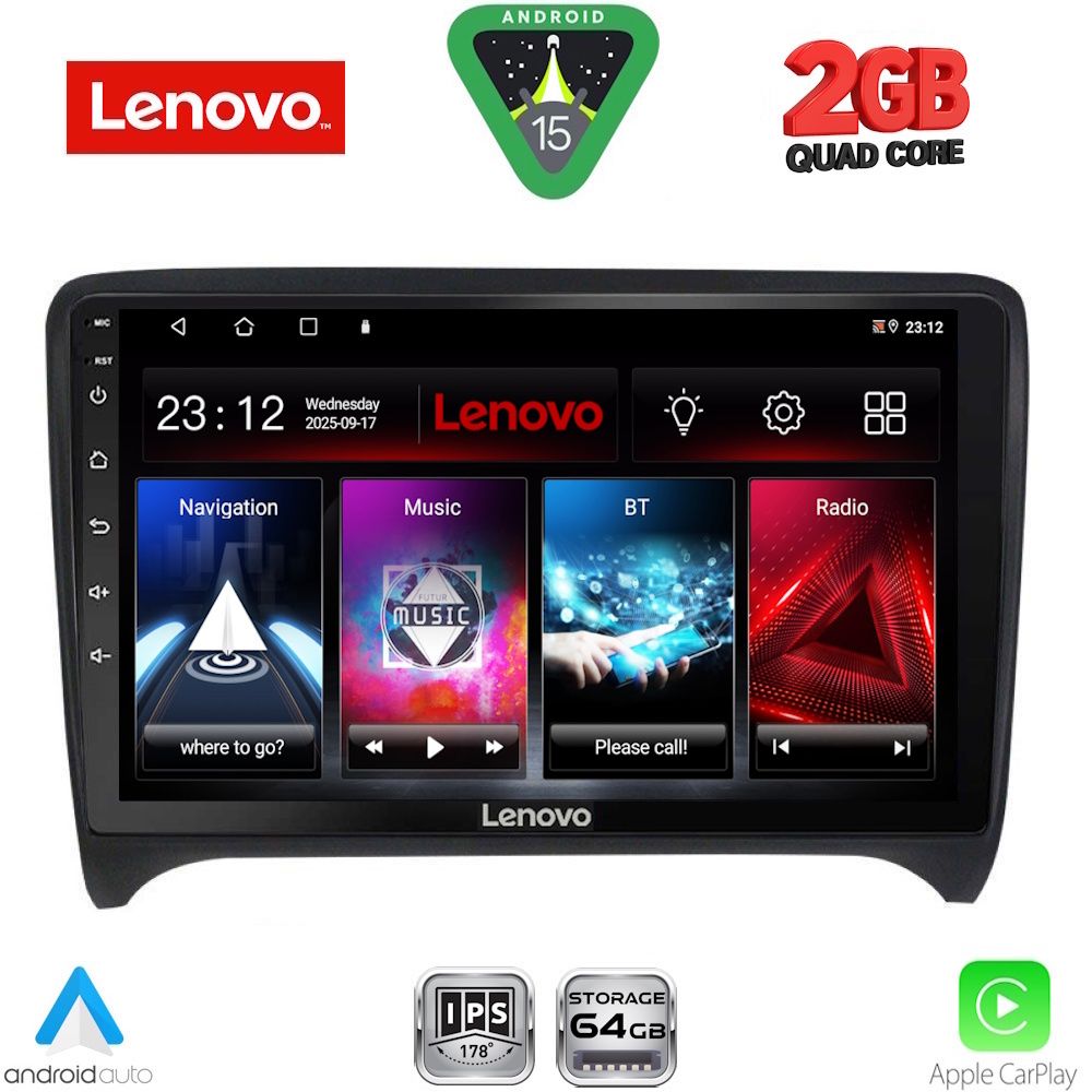 Βλησαρούλης Car Center - LENOVO LVD 2009_CPA (9inc) MULTIMEDIA TABLET for AUDI TT  mod. 2007-2015