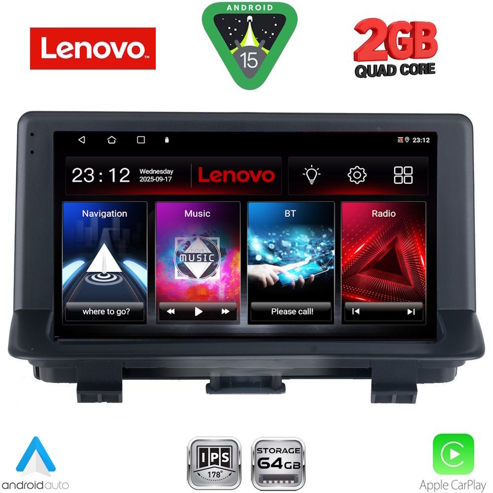 Βλησαρούλης Car Center - LENOVO LVD 2012_CPA (9inc) MULTIMEDIA TABLET for AUDI Q3 mod. 2012-2018 (High Version)