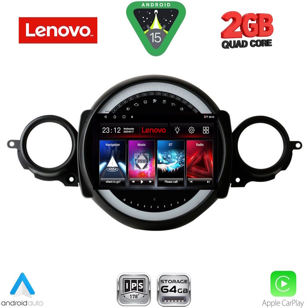 Βλησαρούλης Car Center - LENOVO LVD 2064_CPA (9inc) MULTIMEDIA TABLET for MINI COOPER (R56-R57) mod. 2006-2014 - CLUBMAN (R55) mod. 2007-2014