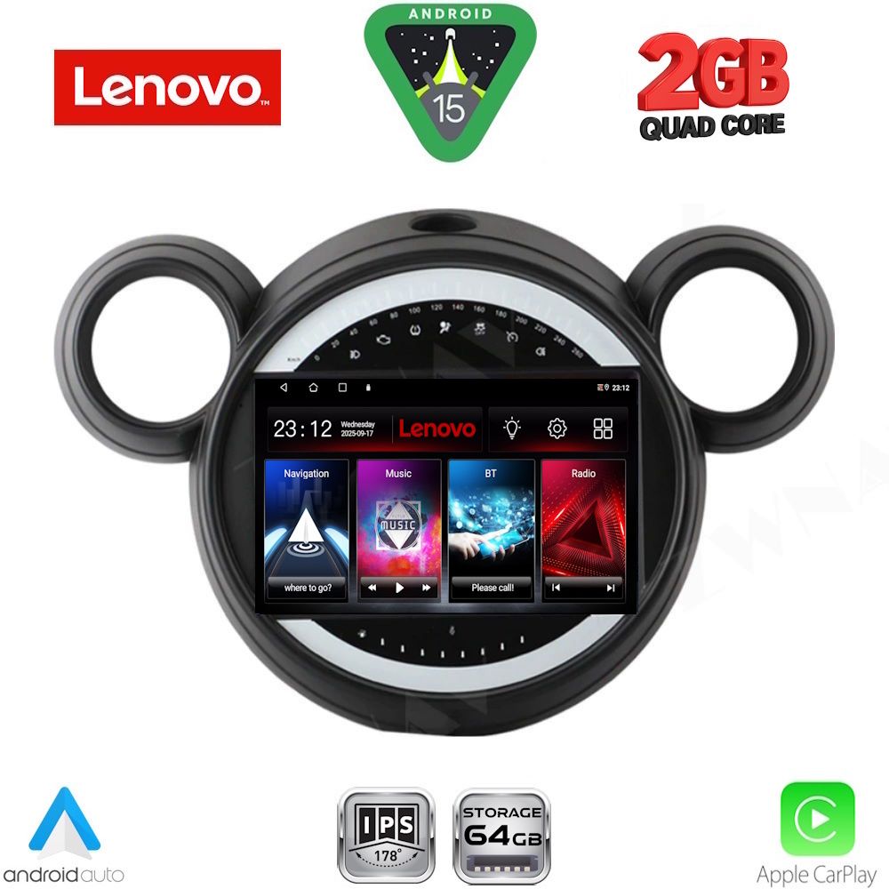 Βλησαρούλης Car Center - LENOVO LVD 2065_CPA (9inc) MULTIMEDIA TABLET for MINI COUNTRYMAN (R60) mod. 2010-2016 - PACEMAN (R61) mod. 2013-2016