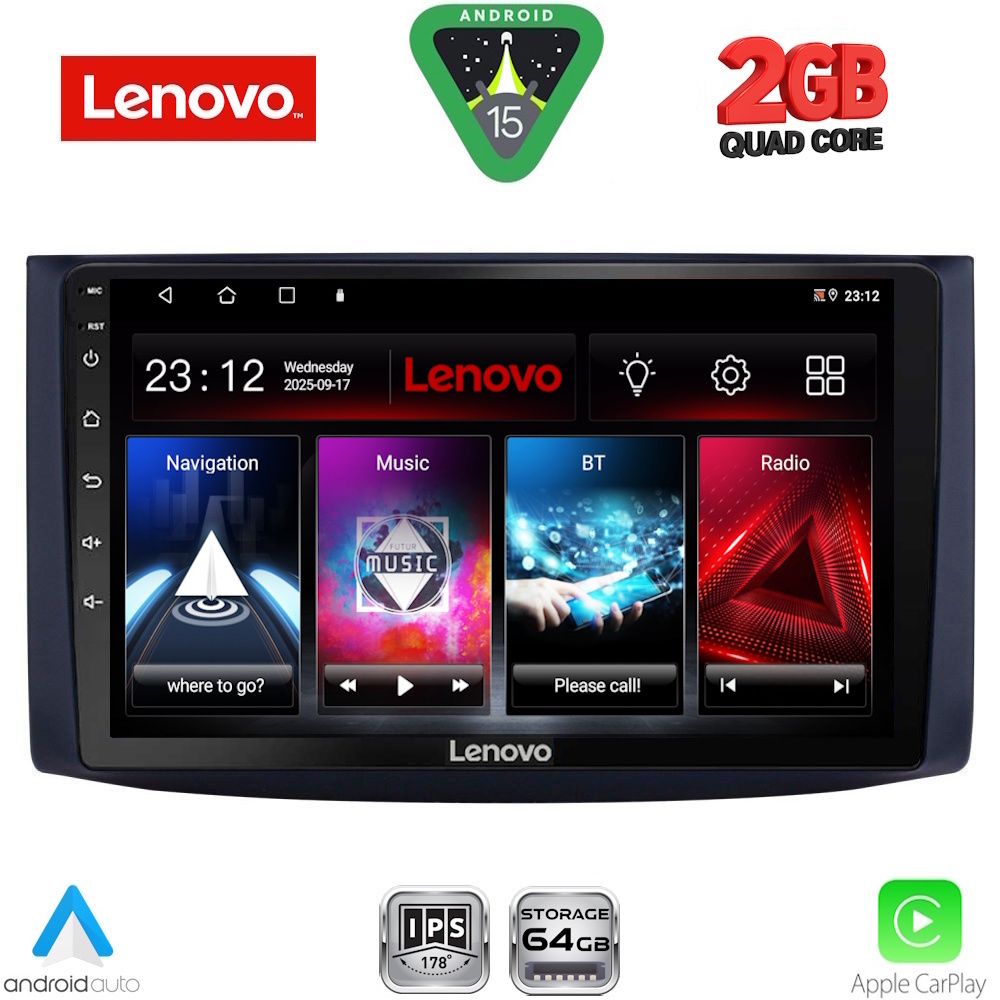Βλησαρούλης Car Center - LENOVO LVD 2072_CPA (9inc) MULTIMEDIA TABLET for CHEVROLET AVEO mod. 2006-2010