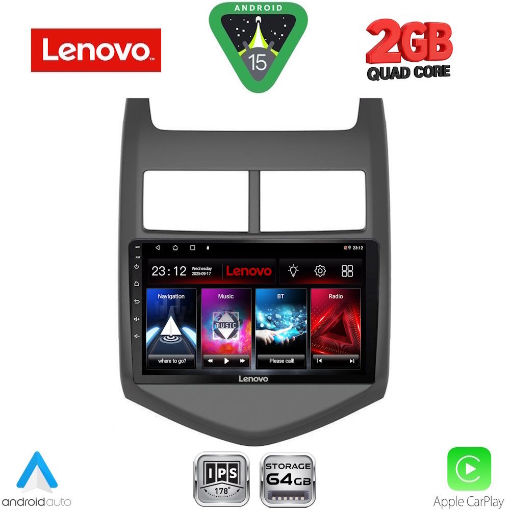 Βλησαρούλης Car Center - LENOVO LVD 2074_CPA (9inc) MULTIMEDIA TABLET for CHEVROLET AVEO mod. 2011-2014