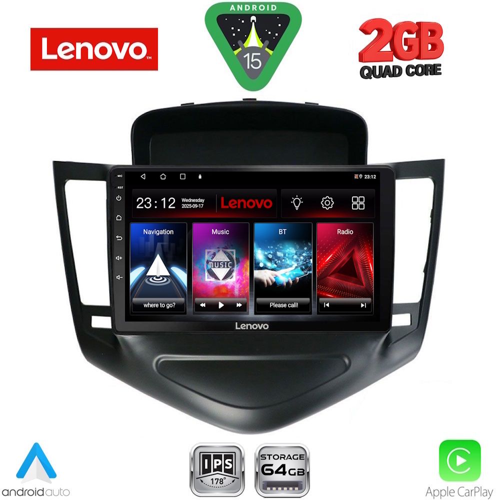 Βλησαρούλης Car Center - LENOVO LVD 2076_CPA (9inc) MULTIMEDIA TABLET for CHEVROLET CRUZE mod. 2008-2012