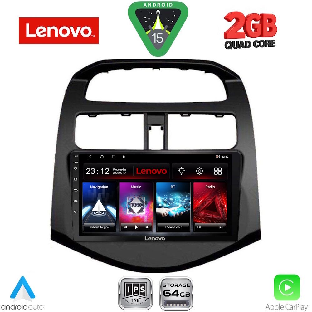 Βλησαρούλης Car Center - LENOVO LVD 2078_CPA (9inc) MULTIMEDIA TABLET for CHEVROLET SPARK mod. 2009-2015