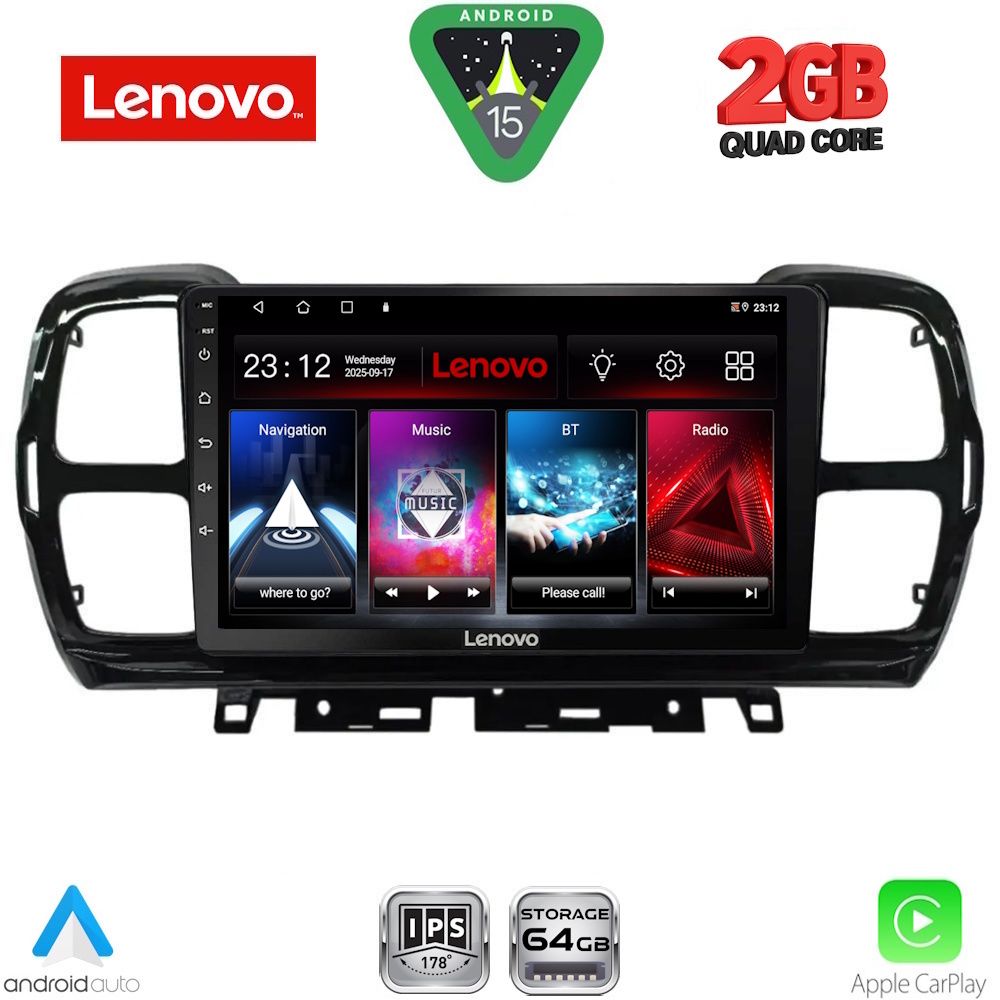 Βλησαρούλης Car Center - LENOVO LVD 2088_CPA (9inc) MULTIMEDIA TABLET for CITROEN C5 AIRCROSS mod. 2017-2021