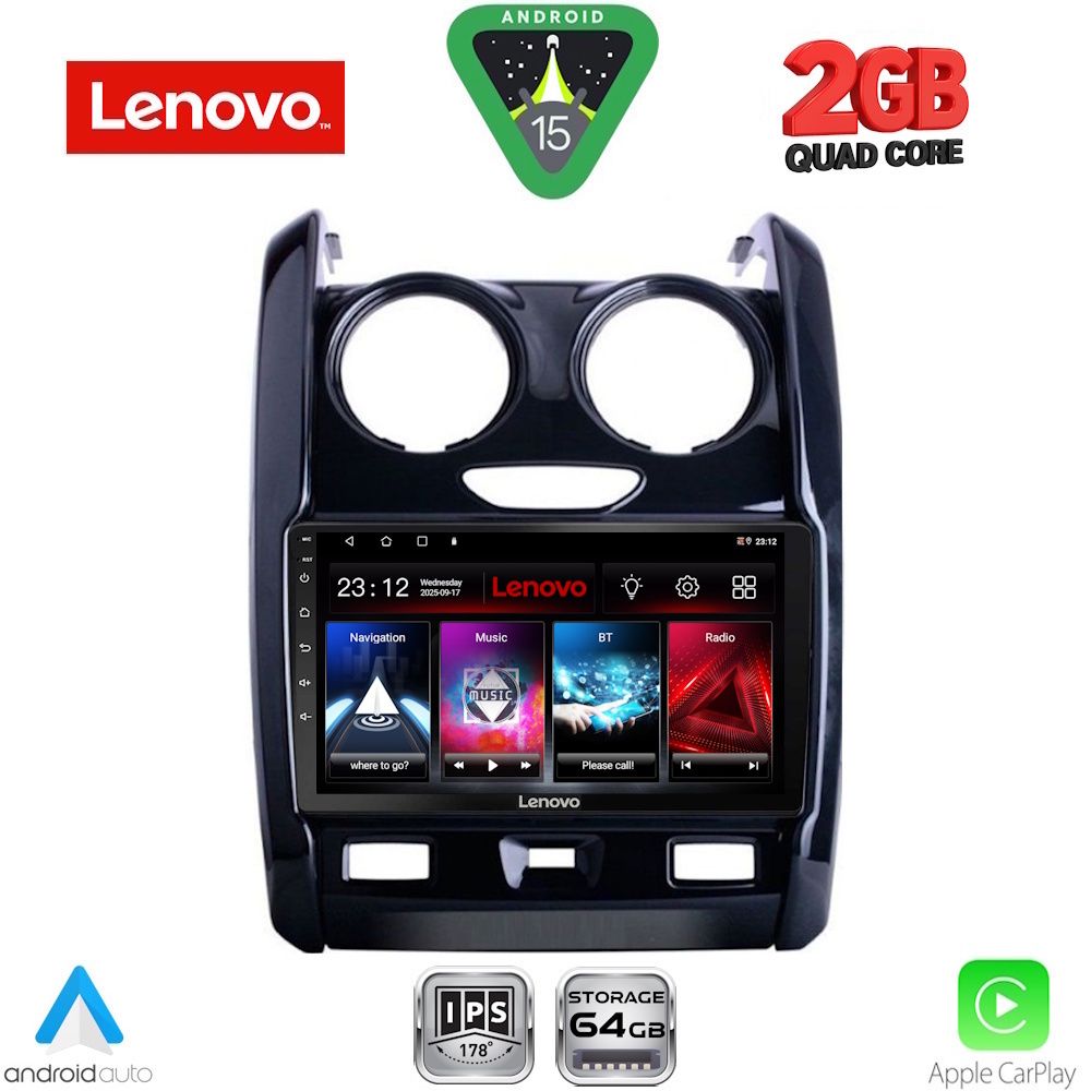 Βλησαρούλης Car Center - LENOVO LVD 2103_CPA (9inc) MULTIMEDIA TABLET for DACIA DUSTER mod. 2012-2019