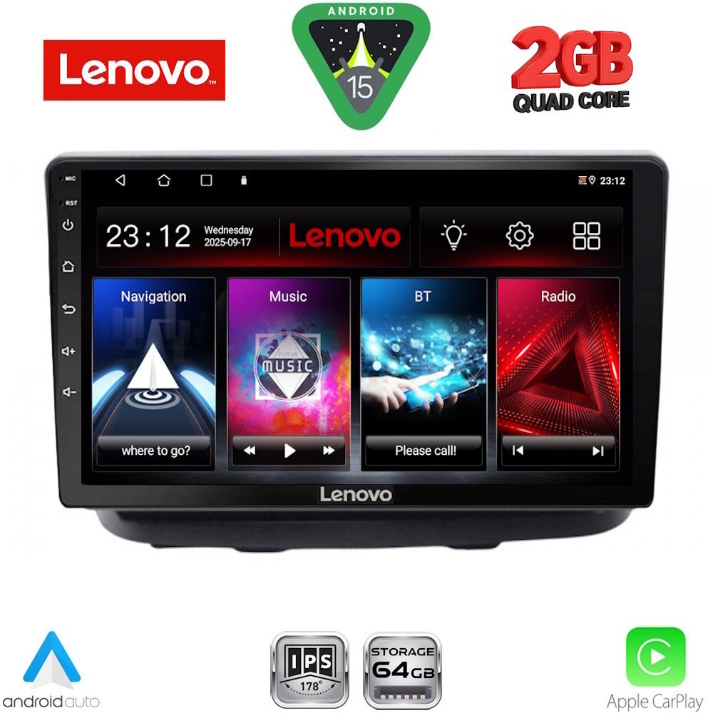 Βλησαρούλης Car Center - LENOVO LVD 2135_CPA (10inc) MULTIMEDIA TABLET for FIAT DOBLO mod. 2002-2009