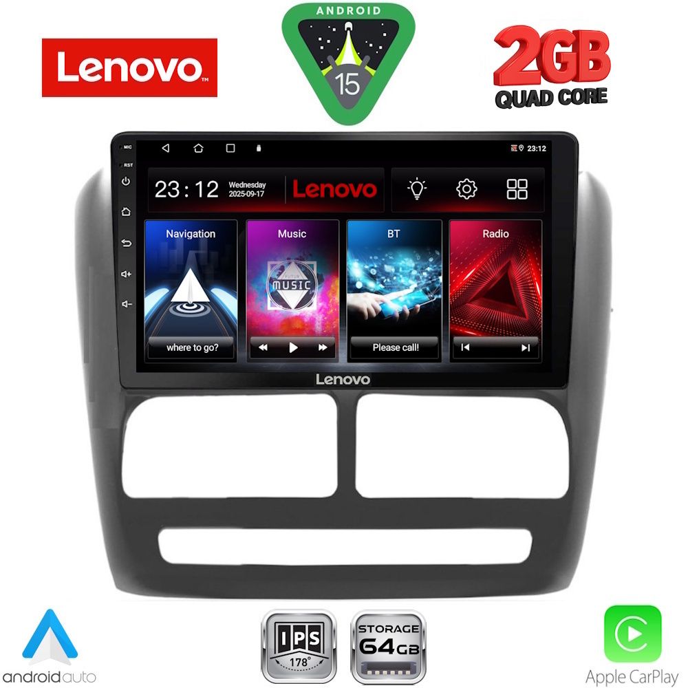 Βλησαρούλης Car Center - LENOVO LVD 2137_CPA (9inc) MULTIMEDIA TABLET for FIAT DOBLO mod. 2010-2015