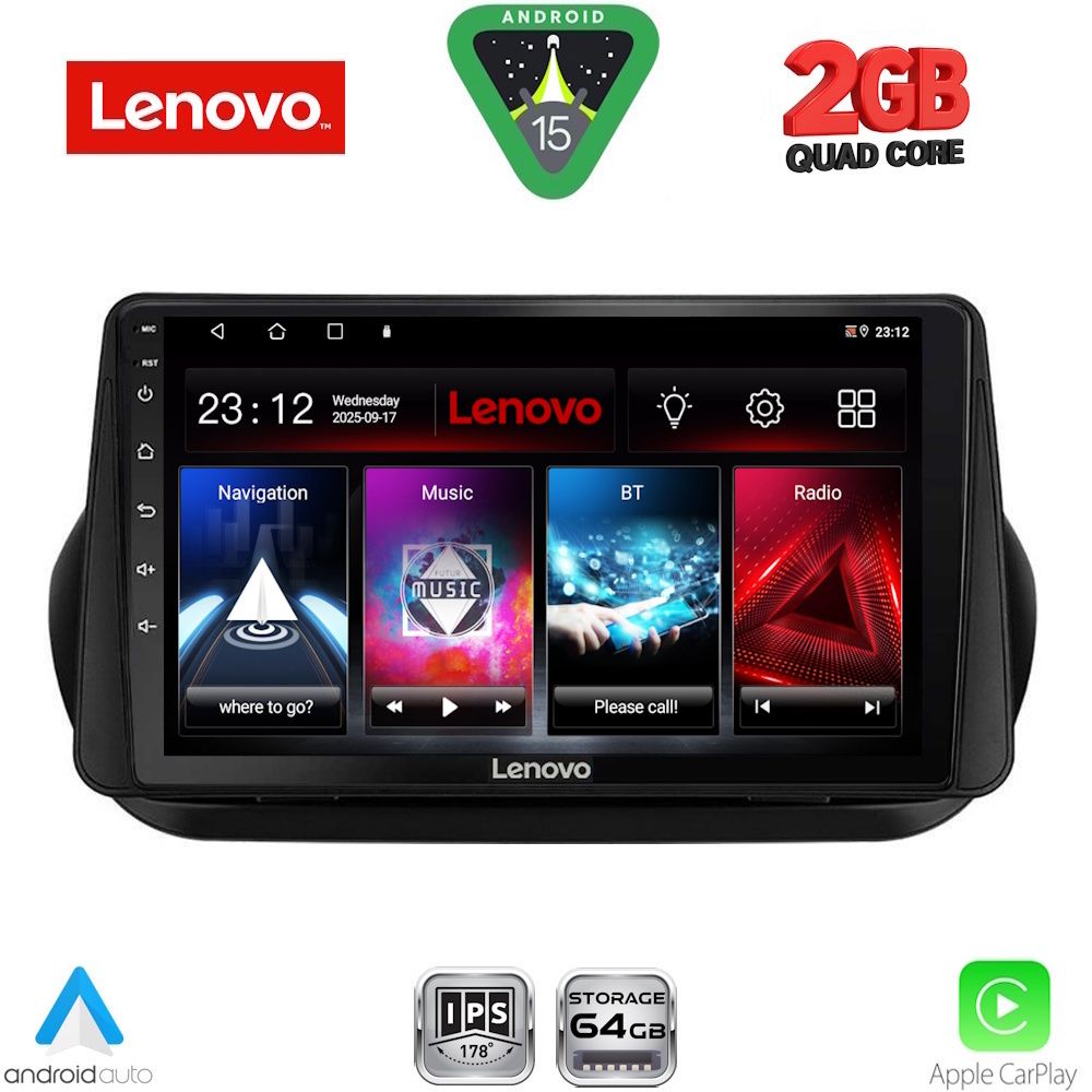 Βλησαρούλης Car Center - LENOVO LVD 2142_CPA (9inc) MULTIMEDIA TABLET for CITROEN – FIAT – PEUGEOT mod. 2008-2018