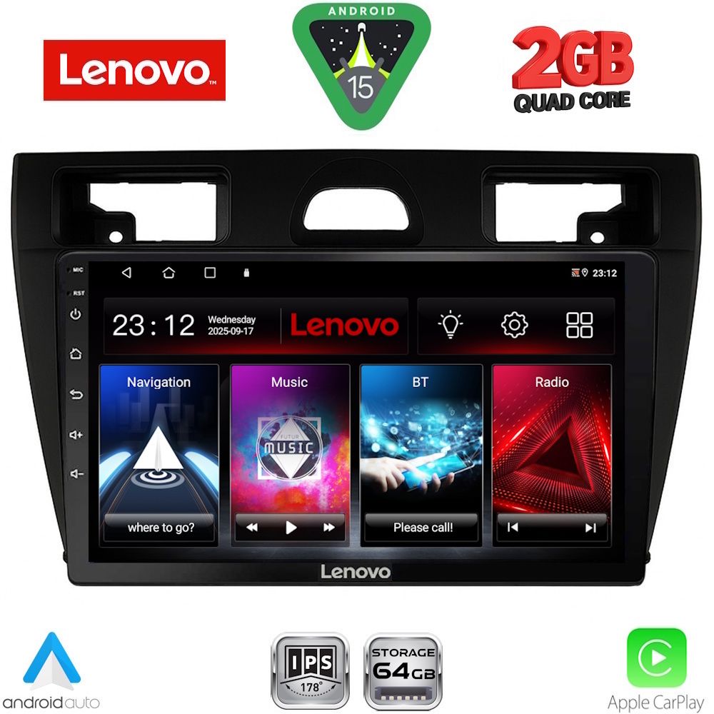 Βλησαρούλης Car Center - LENOVO LVD 2153BL_CPA (9inc) MULTIMEDIA TABLET for FORD FIESTA mod. 2005-2008 (BLACK)