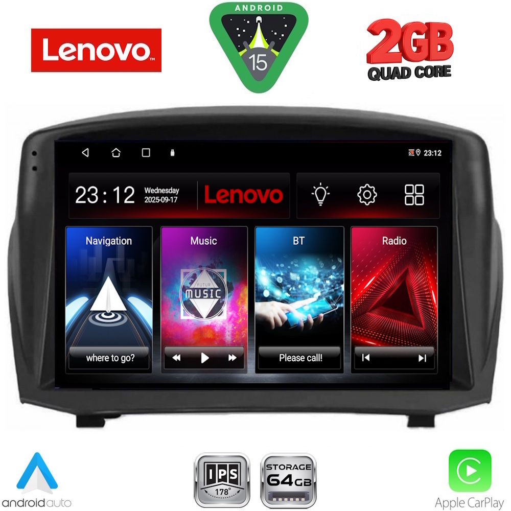 Βλησαρούλης Car Center - LENOVO LVD 2154B_CPA (9inc) MULTIMEDIA TABLET for FORD FIESTA mod. 2008-2017