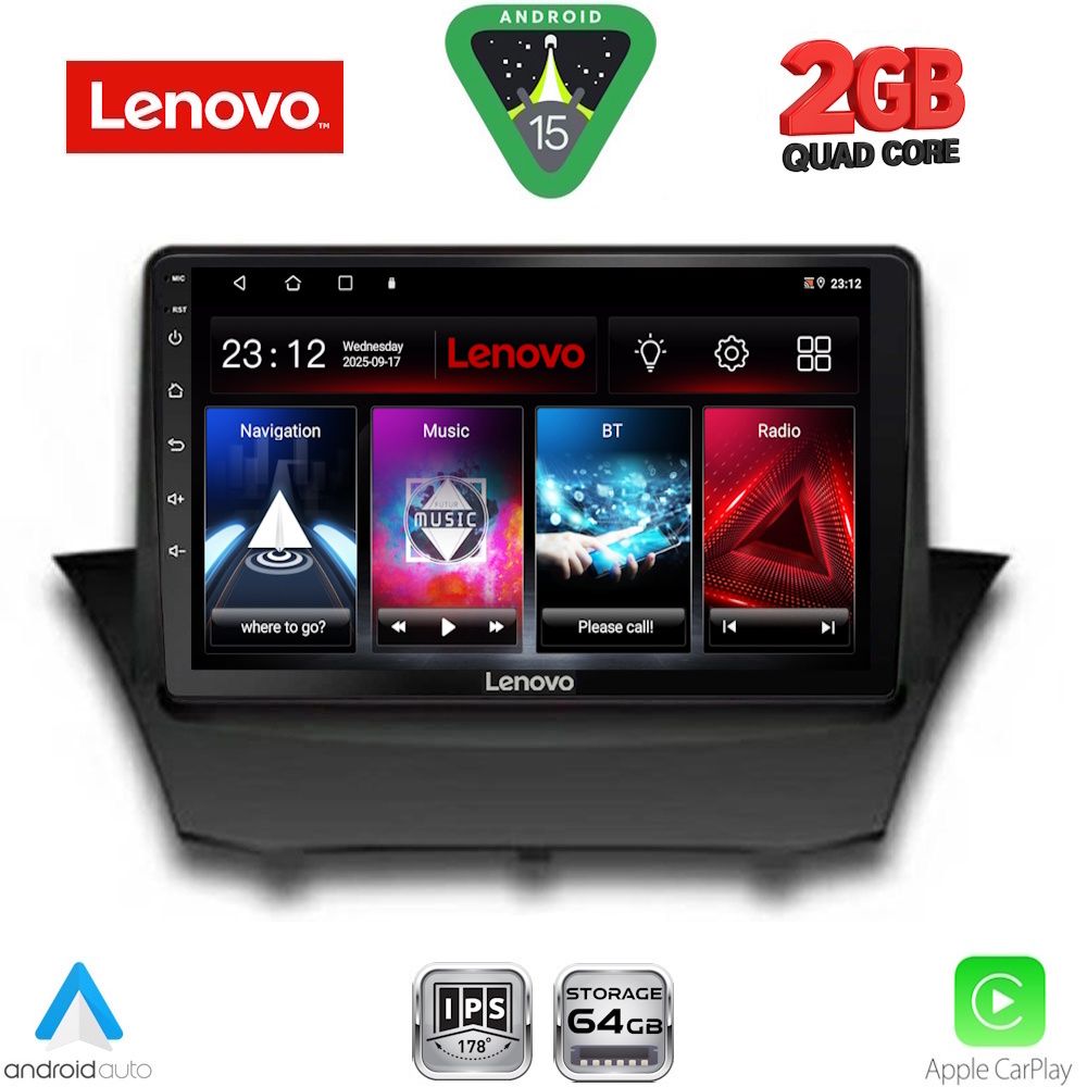 Βλησαρούλης Car Center - LENOVO LVD 2154A_CPA (9inc) MULTIMEDIA TABLET for FORD FIESTA mod. 2008-2017