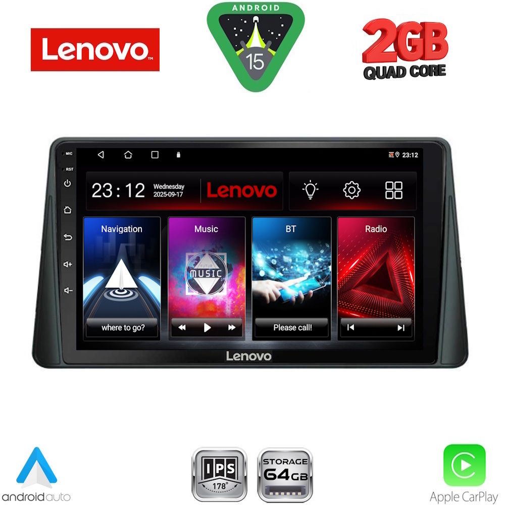 Βλησαρούλης Car Center - LENOVO LVD 2158_CPA (9inc) MULTIMEDIA TABLET for FORD FOCUS mod. 2019-2025