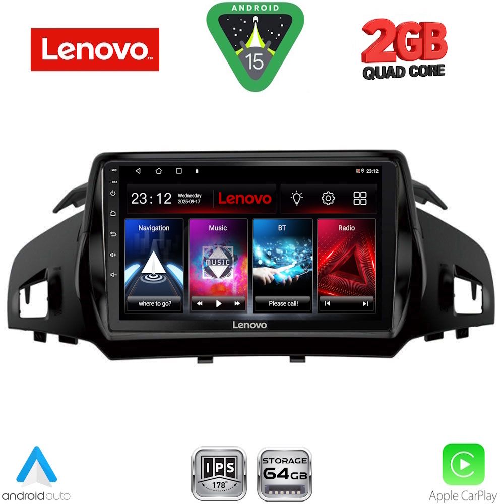 Βλησαρούλης Car Center - LENOVO LVD 2160_CPA (9inc) MULTIMEDIA TABLET for FORD KUGA mod. 2013-2019 – CMAX mod. 2011-2023