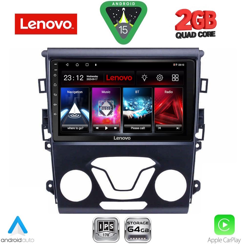 Βλησαρούλης Car Center - LENOVO LVD 2164_CPA A/C (9inc) MULTIMEDIA TABLET for FORD MONDEO mod. 2014-2025