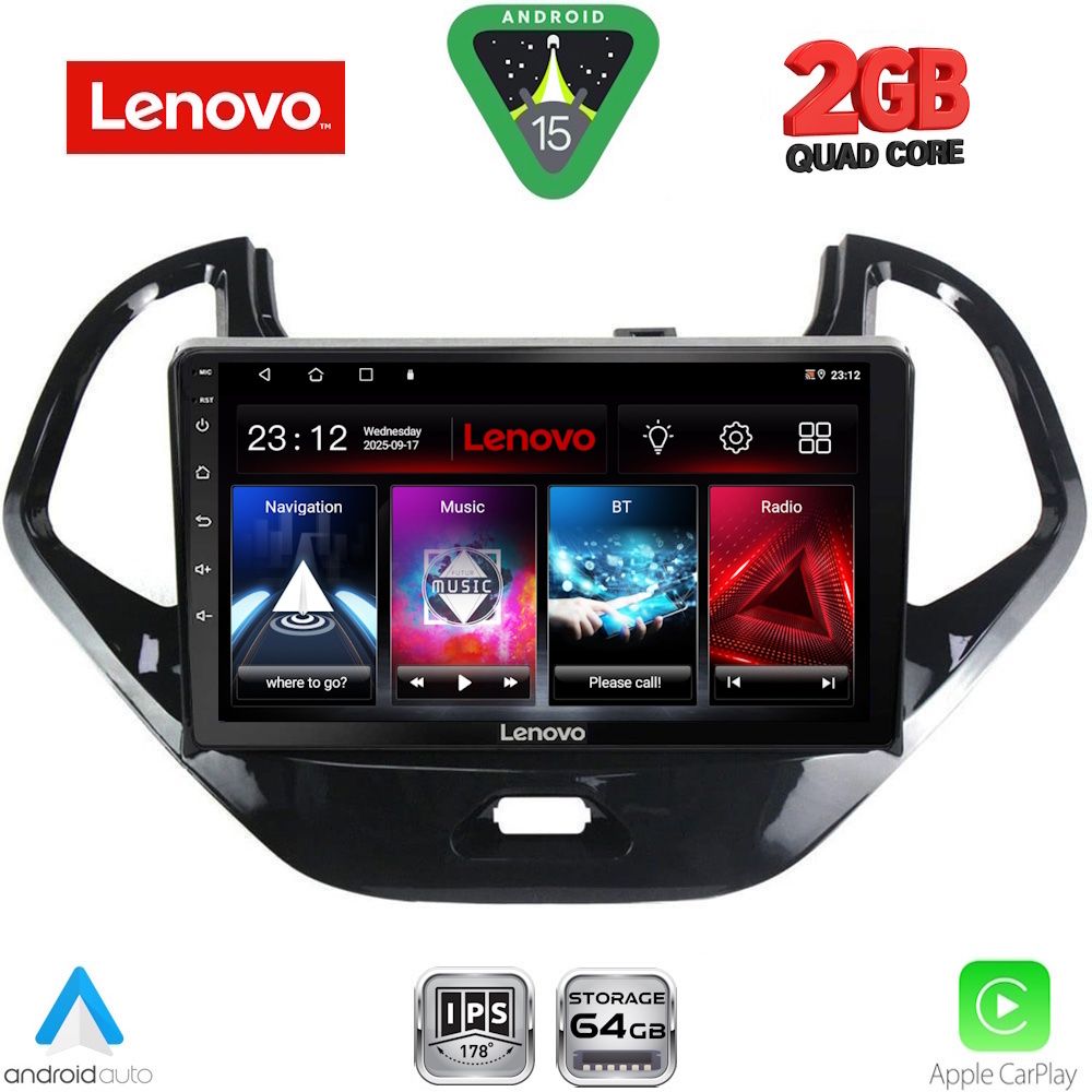 Βλησαρούλης Car Center - LENOVO LVD 2167SH_CPA (9inc) MULTIMEDIA TABLET for FORD KA mod. 2017-2024