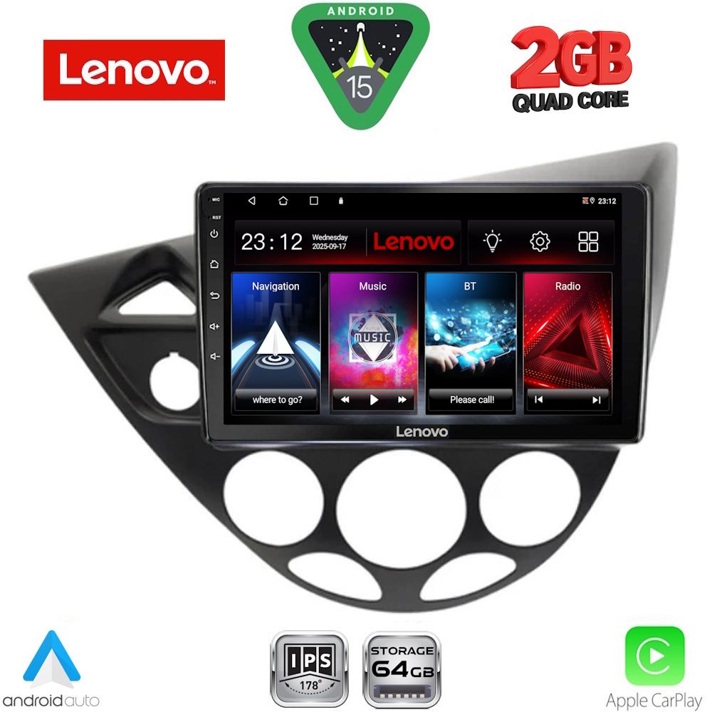 Βλησαρούλης Car Center - LENOVO LVD 2169_CPA  (9inc) MULTIMEDIA TABLET for FORD FOCUS mod. 1998-2004