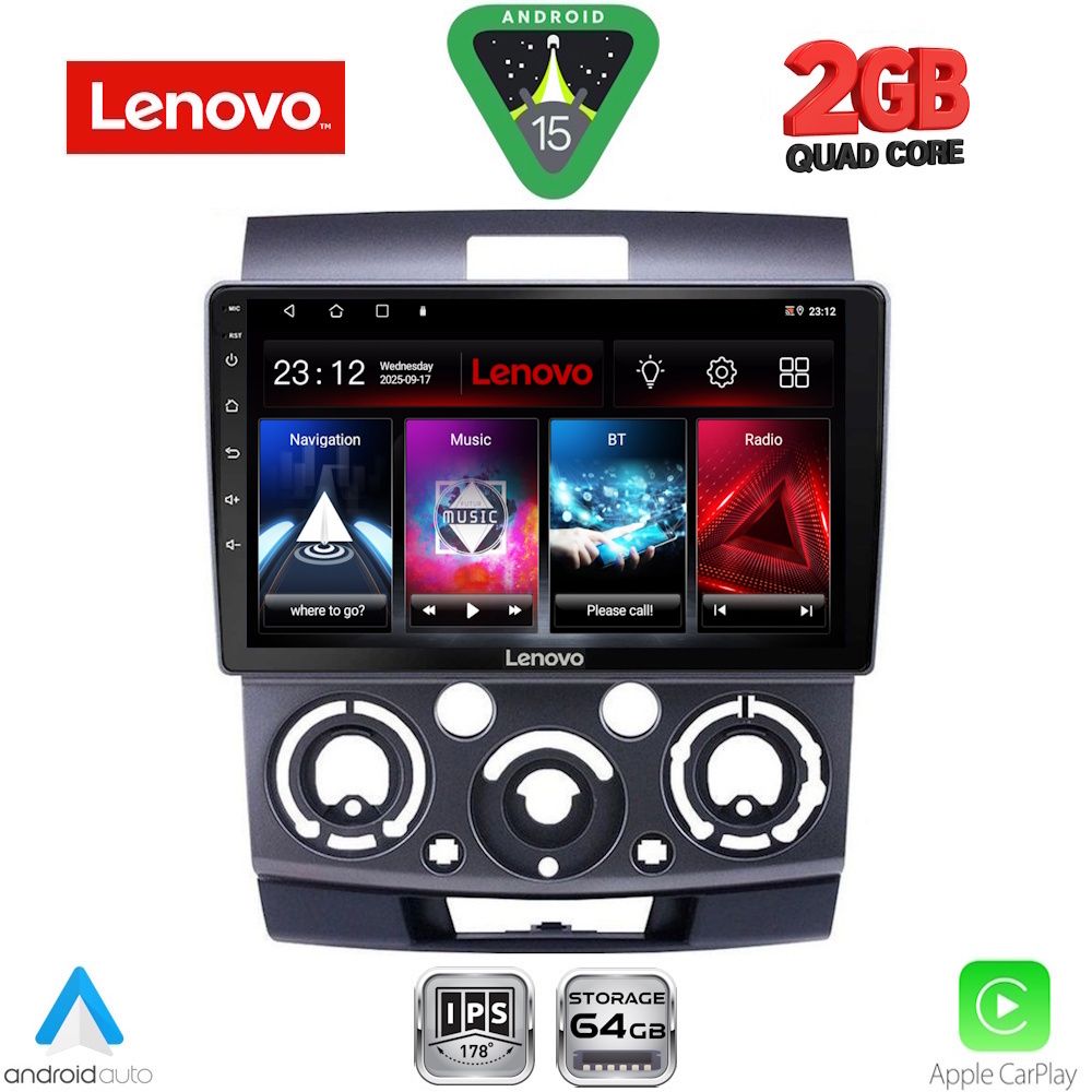 Βλησαρούλης Car Center - LENOVO LVD 2170_CPA (9inc) MULTIMEDIA TABLET for FORD RANGER | MAZDA BT50 mod. 2006-2011
