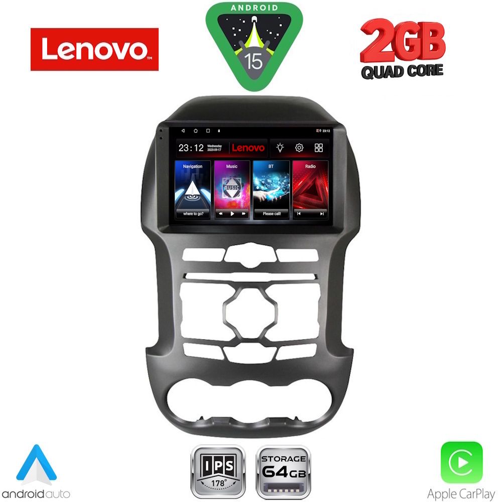 Βλησαρούλης Car Center - LENOVO LVD 2171S_CPA (9inc) MULTIMEDIA TABLET for FORD RANGER mod. 2011-2015