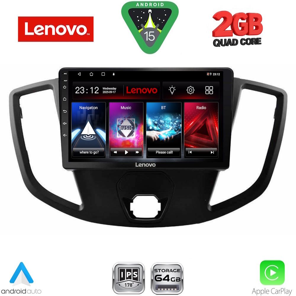 Βλησαρούλης Car Center - LENOVO LVD 2179_CPA  (9inc) MULTIMEDIA TABLET for FORD TRANSIT mod. 2014-2020