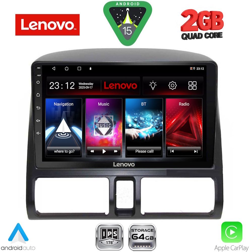 Βλησαρούλης Car Center - LENOVO LVD 2196_CPA CLIMA (9inc) MULTIMEDIA TABLET for HONDA CRV mod. 1996-2006