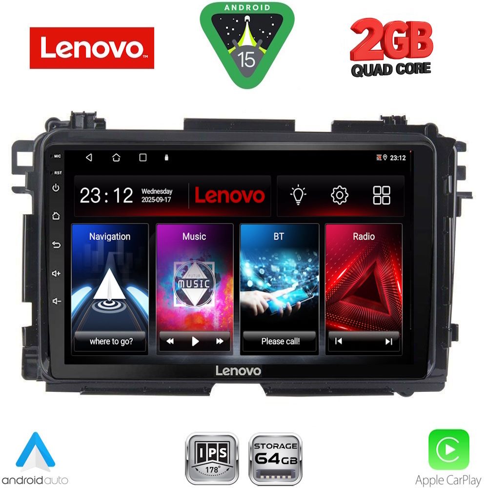 Βλησαρούλης Car Center - LENOVO LVD 2201_CPA (9inc) MULTIMEDIA TABLET for HONDA HRV mod. 2015-2021