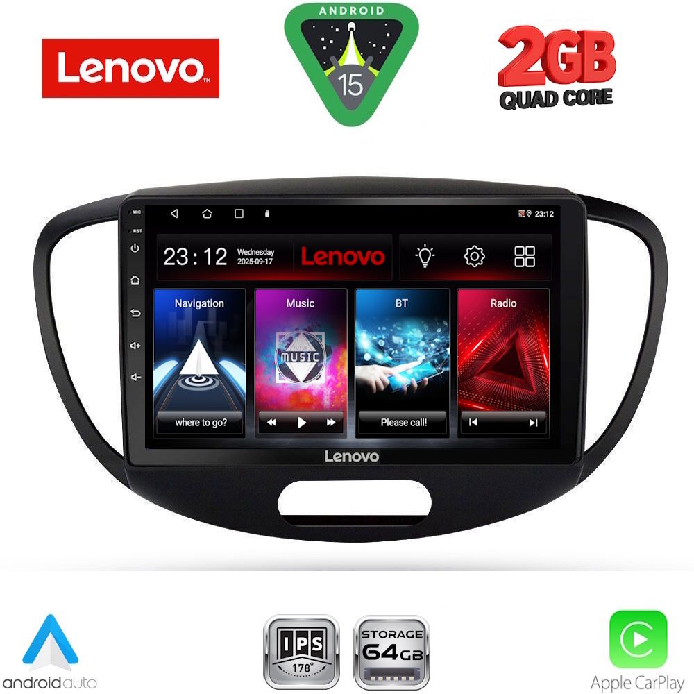 Βλησαρούλης Car Center - LENOVO LVD 2223_CPA (9inc) MULTIMEDIA TABLET for HYUNDAI i10 mod. 2008-2013