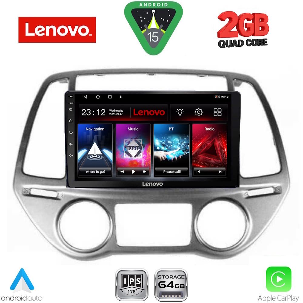 Βλησαρούλης Car Center - LENOVO LVD 2227_CPA CLIMA (9inc) MULTIMEDIA TABLET for HYUNDAI i20 mod. 2008-2012