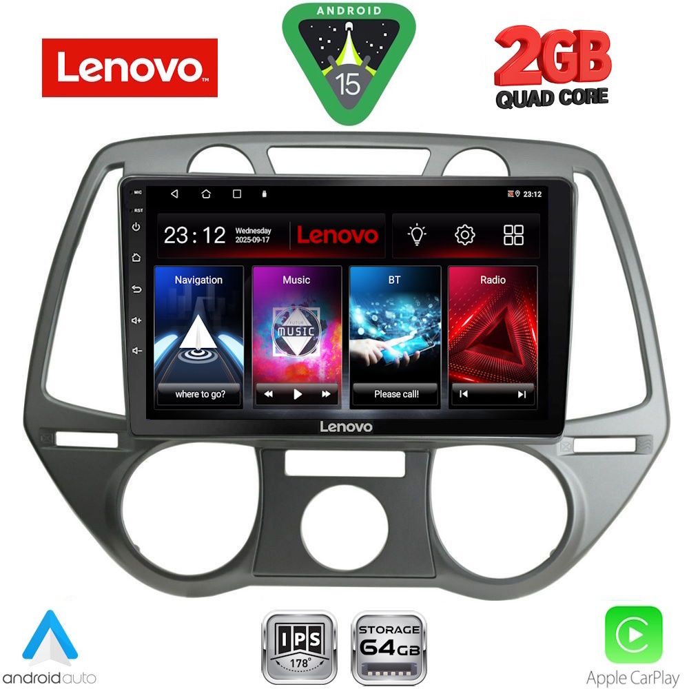 Βλησαρούλης Car Center - LENOVO LVD 2228_CPA A/C (9inc) MULTIMEDIA TABLET for HYUNDAI i20 mod. 2008-2012