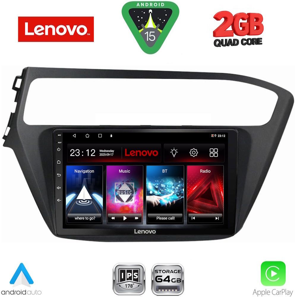 Βλησαρούλης Car Center - LENOVO LVD 2230_CPA (9inc) MULTIMEDIA TABLET for HYUNDAI i20 mod. 2018-2021